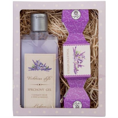 Bohemia Gifts Victorian Style Levandule sprchový gel 200 ml + ručně vyráběné toaletní mýdlo 30 g dárková sada – Zbozi.Blesk.cz