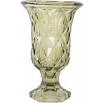 Zelená skleněná váza ve tvaru barokního květináče - Ø 12*18 cm - Clayre & Eef – Hledejceny.cz