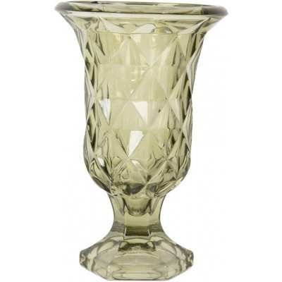 Zelená skleněná váza ve tvaru barokního květináče - Ø 12*18 cm - Clayre & Eef – Hledejceny.cz