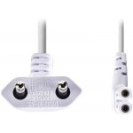 Kabel Nedis Euro na IEC-320-C7 bílý 3m Kabel, napájecí, 230V, zástrčka Euro (úhlová), na IEC-320-C7 (úhlový levý), dvoulinka, 3m, bílý PCGP11055WT30 – Zboží Mobilmania
