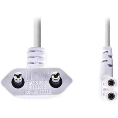 Kabel Nedis Euro na IEC-320-C7 bílý 3m Kabel, napájecí, 230V, zástrčka Euro (úhlová), na IEC-320-C7 (úhlový levý), dvoulinka, 3m, bílý PCGP11055WT30