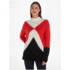 Dámský svetr a pulovr Tommy Hilfiger Šátek z vlněné směsi WW0WW39909 červená