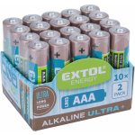 Baterie alkalické 20ks, 1,5V AAA (LR03) EXTOL ENERGY 42012 – Zbozi.Blesk.cz