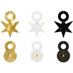 PartyDeco Rozlišovače na skleničky papírové Happy New Year 6 ks – Zboží Dáma