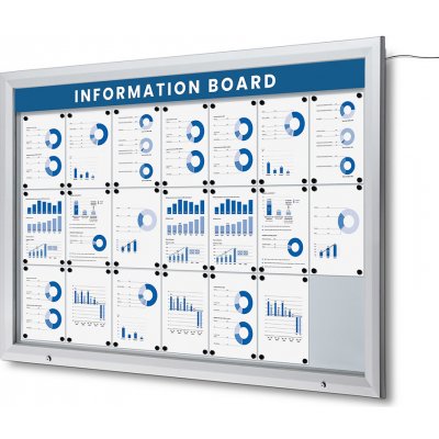 Jansen Display Venkovní vitrína typu T určená pro 21xA4, LED osvětlení, 1685 x 1167 mm – Zboží Živě