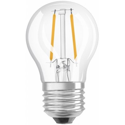 Osram LED žárovka LED E27 P45 CL 1,5W = 15W 136lm 2700K Teplá bílá 300° Filament STAR – Zboží Mobilmania