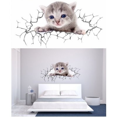 Divio Samolepka kočka 2 rozměry 50x100 cm – Zboží Mobilmania