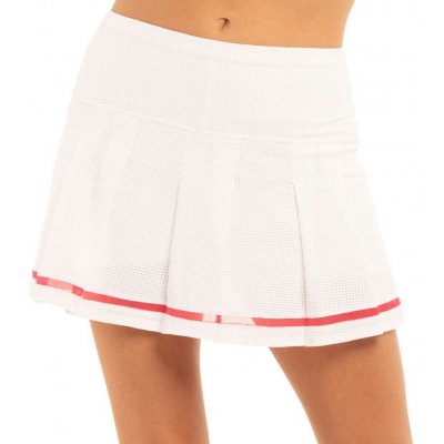 Lucky in Love Core Whites Long Micro Tuck Pleat Skirt white/coral crush
