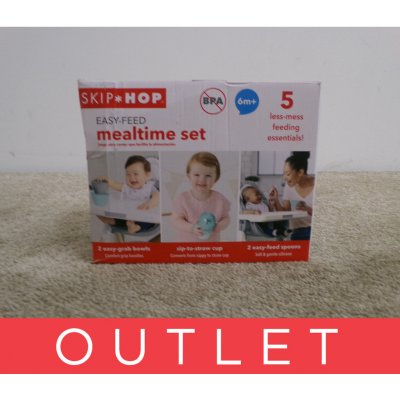 Skip Hop Set jídelní s hrnkem Easy Feed Mealtime Set Teal Grey 6m + 5 ks – Zboží Mobilmania