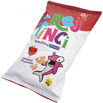 Rejfínci kukuřičný snack jahodový 20 g – Zboží Mobilmania