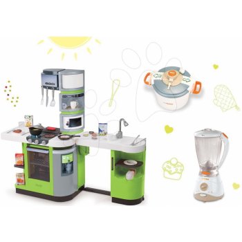 SMOBY 311102-5 zelená kuchyňka CookMaster Verte s ľadom zvukmi a set ponorný mixér a tlakový hrniec