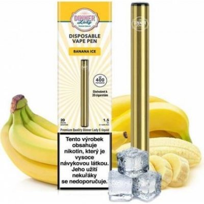 Dinner Lady Vape Pen Banana Ice 20 mg 400 potáhnutí 1 ks – Zbozi.Blesk.cz