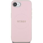 Guess PU Grained Classic Logo MagSafe Zadní Kryt pro iPhone 16e Pink – Sleviste.cz
