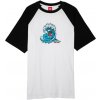 Pánské Tričko Santa Cruz triko Screaming Wave Front Raglan Custom T-Shirt White Black