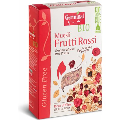 Germinal organické bezlepkové müsli s jahodami a malinami 275 g – Zboží Dáma