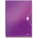 LEITZ WOW A4 tříchlopňové desky fialové – Zboží Mobilmania