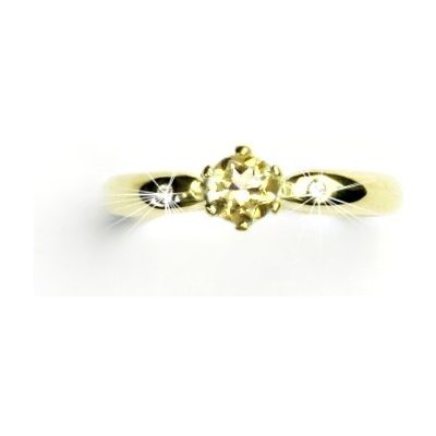 Čištín zlatý prsten s briliant přírodní citrín žluté zlato VLZDR048 od 5  886 Kč - Heureka.cz