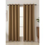 MKLuzkoviny.cz Blackout závěsy Elias hnědá – 140 × 160 cm (2 ks) - kroužky – Zboží Dáma