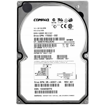 Compaq 18 GB 3,5" SCSI, BD018122C0