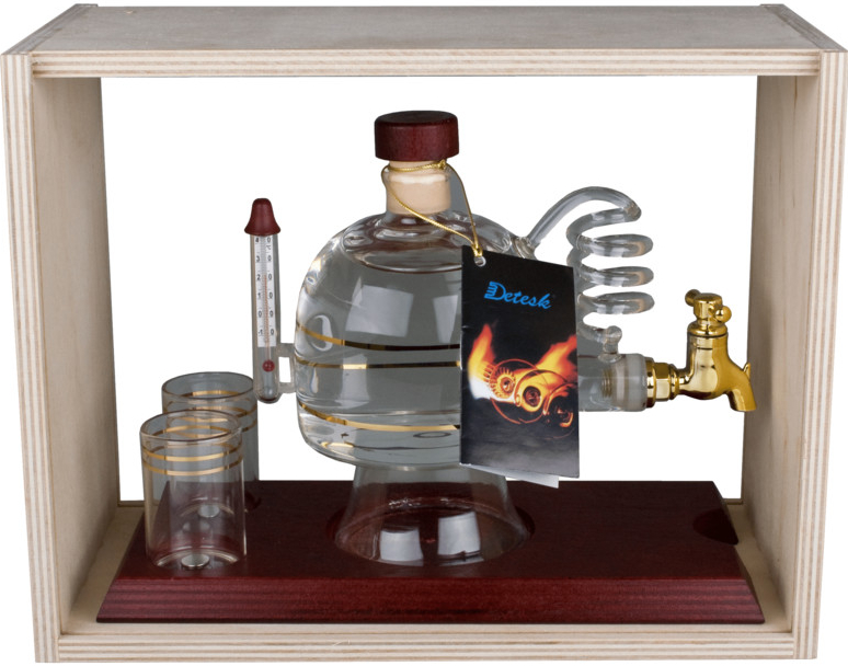 Detesk Švestka 40% 0,35 l (dárkové balení sada Adige - lihovar)