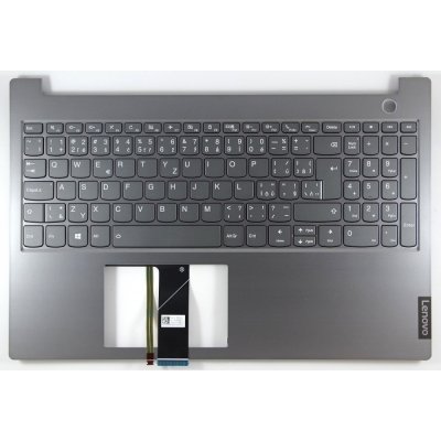 česká klávesnice Lenovo Thinkbook 15-IIL 15-IML šedá CZ/SK podsvit stříbrný palmrest – Zbozi.Blesk.cz