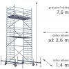 Lešení Lešení RUX MOBILO 1400 7,6 m 260 cm