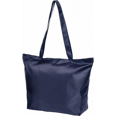 Halfar Skládací nákupní taška na zip modrá námořní