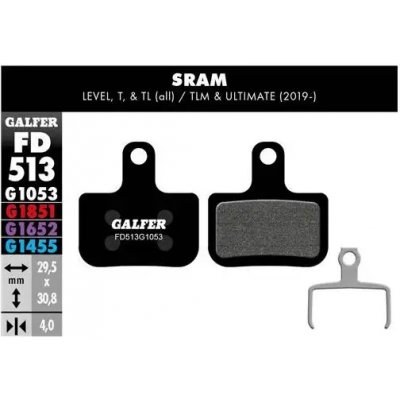 Brzdové destičky Galfer SRAM, Level FD513, černé | Zboží Auto