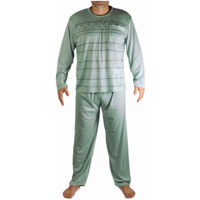 Milan V1611 pánské pyžamo dlouhé sv.zelené