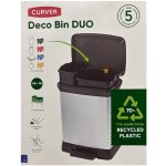 CURVER 02165-582 DECO BIN DUO 18 l + 10 l Odpadkový koš stříbrný – Zbozi.Blesk.cz