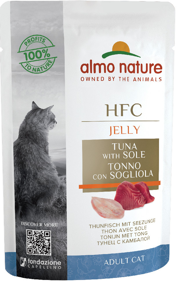 Almo Nature HFC Jelly Pouch tuňák a mořský jazyk 12 x 55 g
