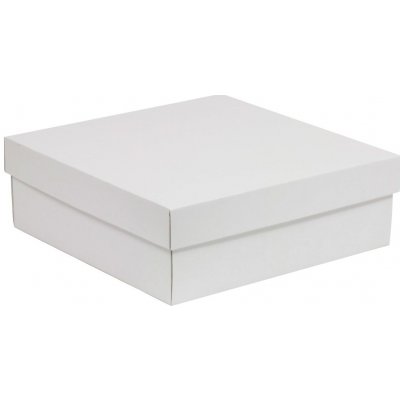 Dárková krabice s víkem 300x300x100/40 mm, bílá – Zboží Živě