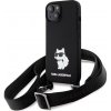 Pouzdro a kryt na mobilní telefon Apple Karl Lagerfeld iPhone 15 Pro Crossbody Silicone Choupette černé