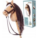 HOPPIHORSE kůň na tyči hobby horse velikost A4 béžový – Zboží Dáma