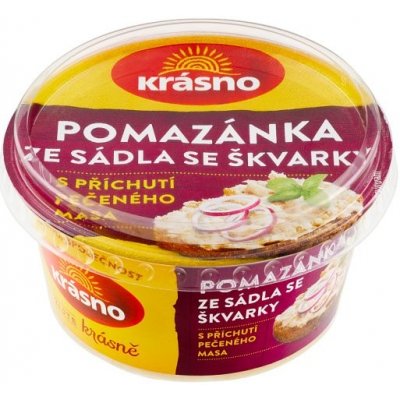 Krásno Pomazánka ze sádla se škvarky s příchutí pečeného masa 150 g – Zboží Mobilmania