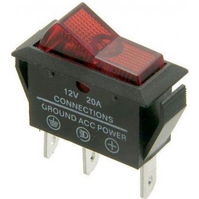 Hadex Vypínač kolébkový OFF - ON 12V 20A | Zboží Auto