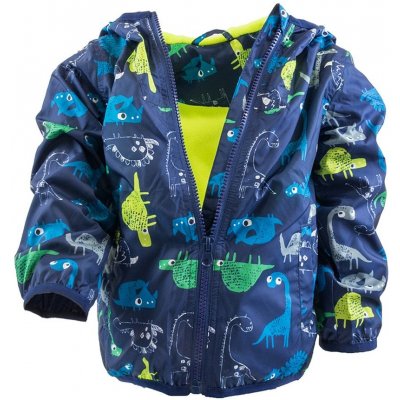 Pidilidi chlapecká jarní/podzimní bunda s potiskem a kapucí PD1092 modrá – Zboží Mobilmania