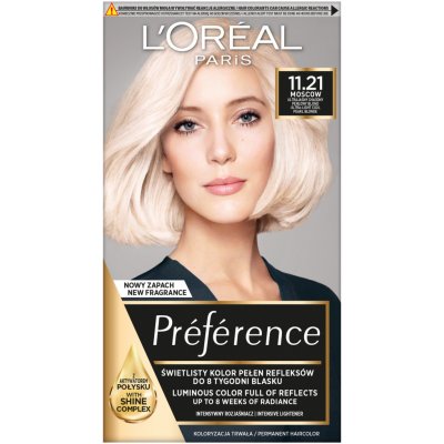 L'Oréal Preference barva na vlasy 11,21 studená světlá blond