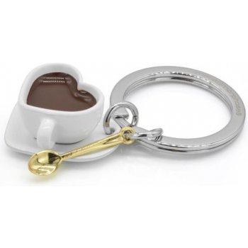 Přívěsek na klíče MTM Šálek kávy ve tvaru srdce se lžičkou