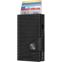 TRU VIRTU Wallet Click & Slide leather Diagonal Carbon Black