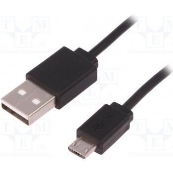 Qoltec 50499 USB A male / MicroUSB male, 5P, 1m
