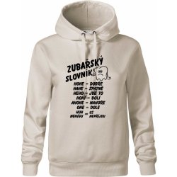 Zubařský slovník Oversized mikina dámská Moon kratší + širší Ledově šedá