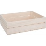 ČistéDřevo Dřevěná bedýnka 40 x 26 x 12 cm – Zboží Dáma