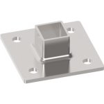 Hahn Steel Montážní patka 105 x 105 mm pro profil 40 x 40 x 2 mm, AISI 304 - brus – Zboží Mobilmania