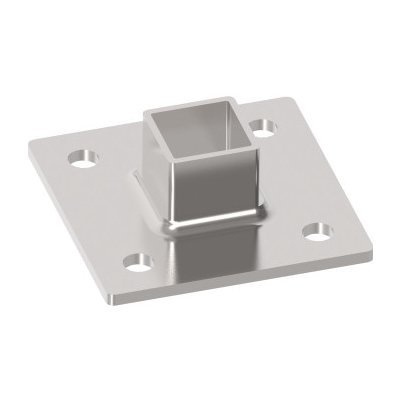 Hahn Steel Montážní patka 105 x 105 mm pro profil 40 x 40 x 2 mm, AISI 304 - brus – Zboží Mobilmania