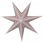 Star trading Vánoční papírová hvězda Stripe 60 cm bílá, bez světelného zdroje (083-00) – Hledejceny.cz
