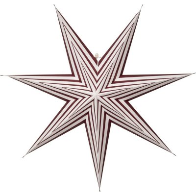 Star trading Vánoční papírová hvězda Stripe 60 cm bílá, bez světelného zdroje (083-00) – Hledejceny.cz