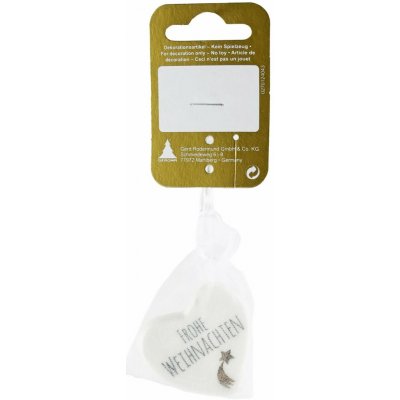 Gerd Rodermund Porcelánové srdce Veselé Vánoce, bílé, 4 x 4 x 0,8 cm – Hledejceny.cz