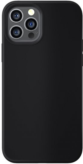 Pouzdro BENKS Silikonové s certifikovaným nabíjením MagSafe iPhone 12 / 12 Pro - černé