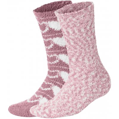 Esmara dámské hebké ponožky 2 páry růžová/bílá – Zboží Dáma